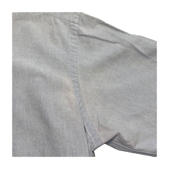 Ralph Lauren Blaire Shirt Men Large Gray/Blue Classic Pleated Button-Down Pony - Picture 3 of 10